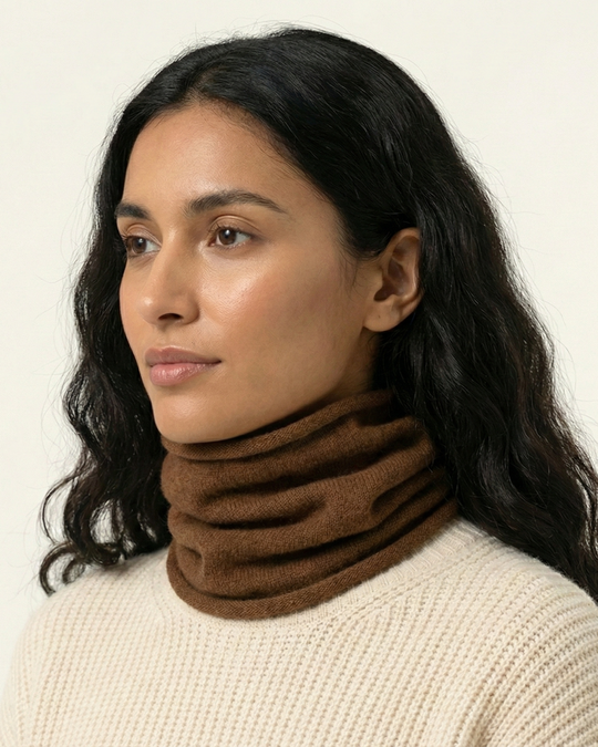 Mocha - Luna Cashmere Neckwarmer