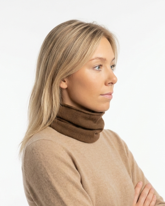 Mocha - Luna Cashmere Neckwarmer