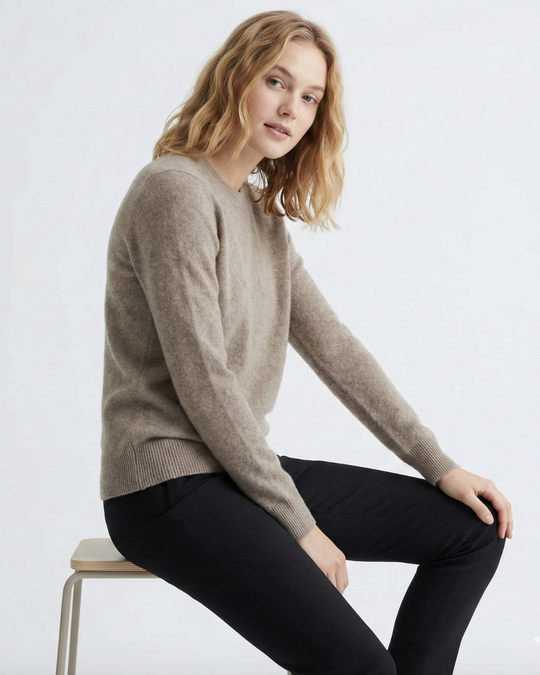 Beige - Aura Cashmere Sweater