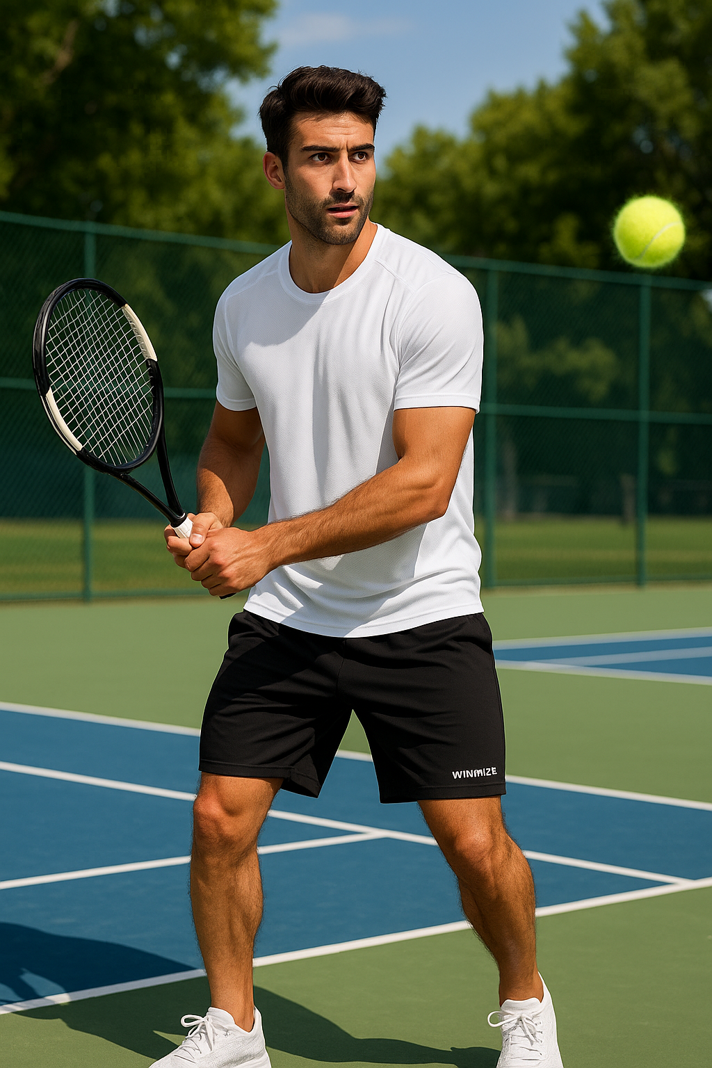 Black Court Shorts
